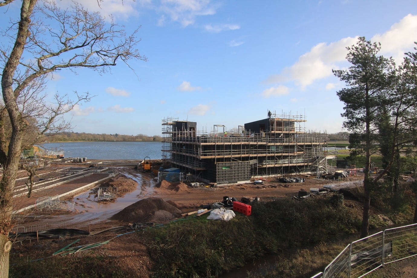 New visitor hub at Lisvane and Llanishen reservoirs starts to take shape