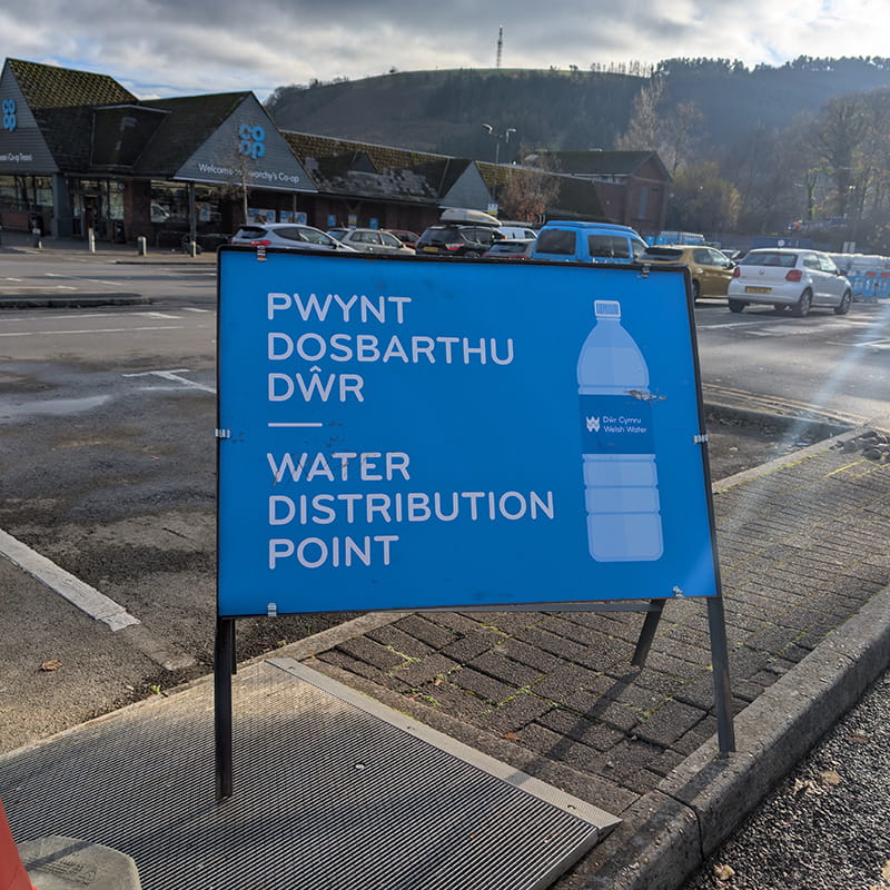 Water Distribution Point in Treorchy