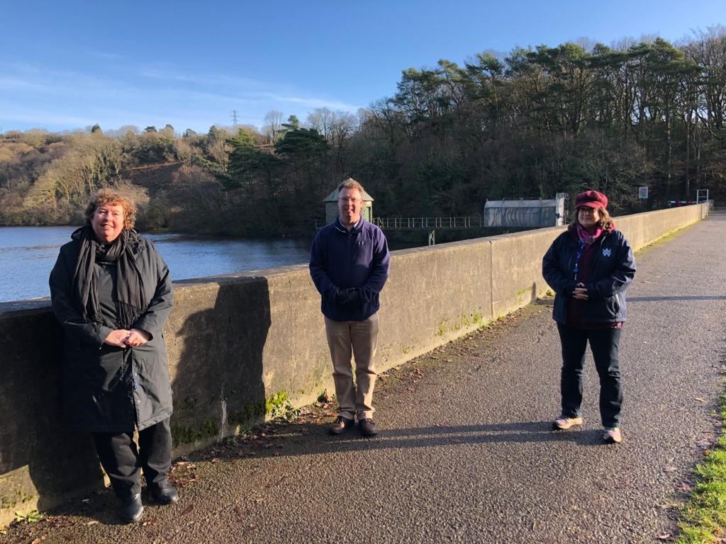 Helen Mary Jones MS, Cllr Giles Morgan, Vicky Martin